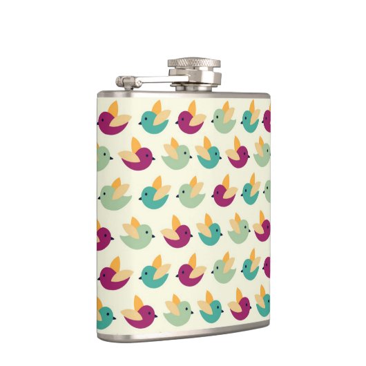 鳥パターン フラスク (右)