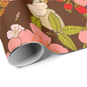 鳥パターン ラッピングペーパー (ロールコーナー)