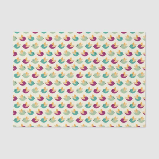 鳥パターン 薄葉紙 (正面)