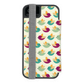 鳥パターン INCIPIO iPhoneウォレットケース (フォリオ裏面)