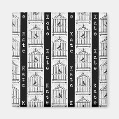 鳥パーソナライズされたとバードケイズアート名前をカスタムするThro マグネット (正面)