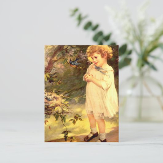 鳥ビクトリアンかわいこちゃん ポストカード (スタンド正面)