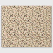 鳥ビクトリアン包み紙 ラッピングペーパー (フラット)