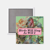 鳥ビクトリアン磁石 マグネット (正面/裏面)