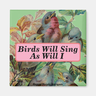 鳥ビクトリアン磁石 マグネット