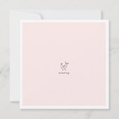 鳥ファンキーの家モダン族カップル、女の子のベビーシャワー 招待状 (裏面)