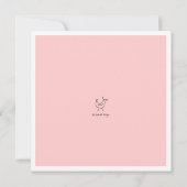 鳥ファンキーの家モダン族カップル、女の子のベビーシャワー 招待状 (裏面)