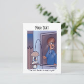 鳥フィーダーはがき ポストカード (スタンド正面)