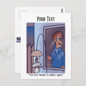 鳥フィーダーはがき ポストカード (正面/裏面)