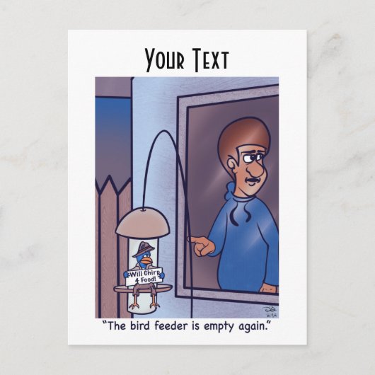 鳥フィーダーはがき ポストカード (正面)