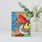 鳥フィーダー収集 ポストカード (スタンド正面)