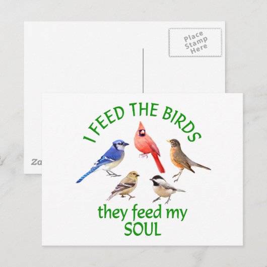 鳥フィーダ ポストカード (正面/裏面)