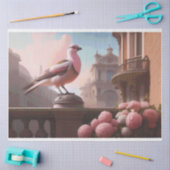 鳥フランスのカーネーション 薄葉紙 (クラフト)