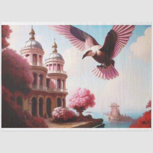 鳥フランスの海岸 薄葉紙 (正面)