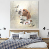 鳥フランスの狩りアート キャンバスプリント (インサイチュ (寝室))