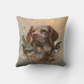 鳥フランスの狩りアート クッション (裏面)