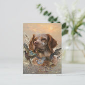 鳥フランスの狩りアート シーズンポストカード (スタンド正面)