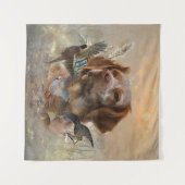 鳥フランスの狩りアート タペストリー (正面(横))