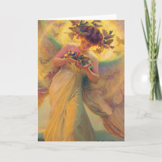 鳥フランツDvorak 1910年の天使 カード (正面)