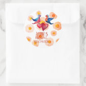 鳥ブライダルシャワークラシックラウンドステッカー ラウンドシール (バッグ)