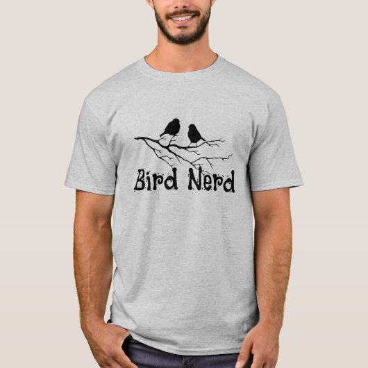 鳥マニアのためのバードウォッチングの楽しみ Tシャツ (正面)