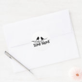鳥マニアのための楽しいバードウォッチング ラウンドシール (封筒)