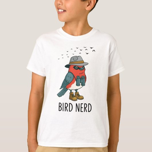 鳥マニア 楽しい野鳥観察 鳥好き Tシャツ (正面)