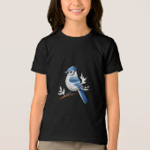 鳥マークガールズトリブレンドシャツアーティスティックデザイン トライブレンドTシャツ (正面)