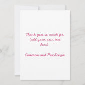 鳥モダンの水色ありパーソナライズされたがとう サンキューカード (裏面)