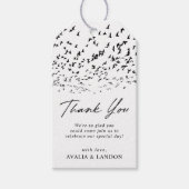 鳥モダンの羽が結婚ありがとう ギフトタグ (正面)