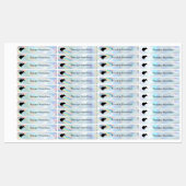 鳥モチーフを使った防水性ホログラフィック ラベル (シート)