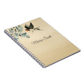 鳥モノグラムのと木 ノートブック (右側)