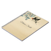 鳥モノグラムのと木 ノートブック (左側)