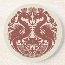 鳥モノ砂岩コースター