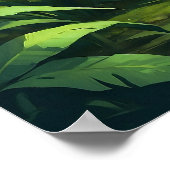 鳥ユニークが舞うジャングルに座るトラのまわりにギ ポスター (角)