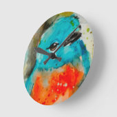 鳥ユニーク水彩壁時計 ラウンド壁時計 (傾斜)