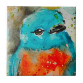 鳥ユニーク水彩陶磁器タイル タイル