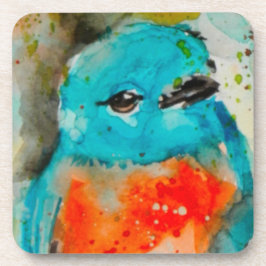 鳥ユニーク水色懸命プラスチックコースター コースター