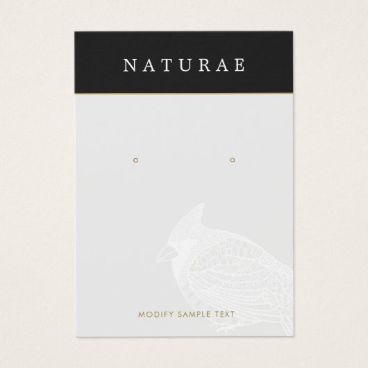 鳥ユニーク芸術的イヤリングジュエリー表示 (正面)