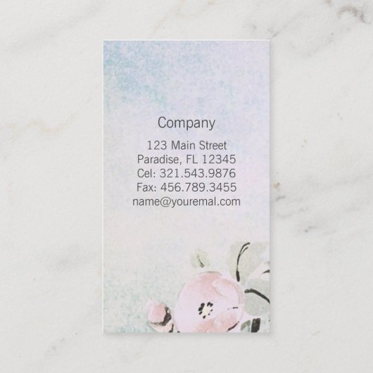 鳥リラックス – 名刺 (裏面)