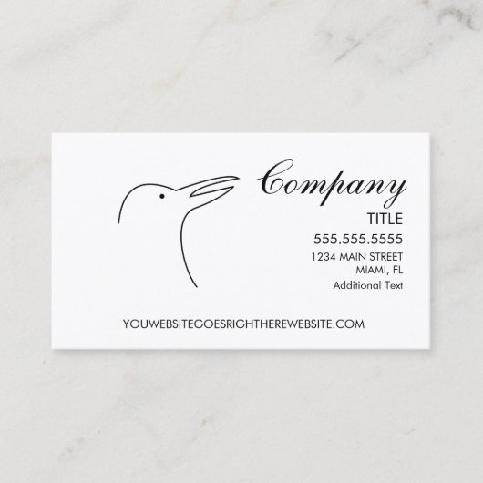 鳥ロゴシンプル名刺 名刺 (正面)