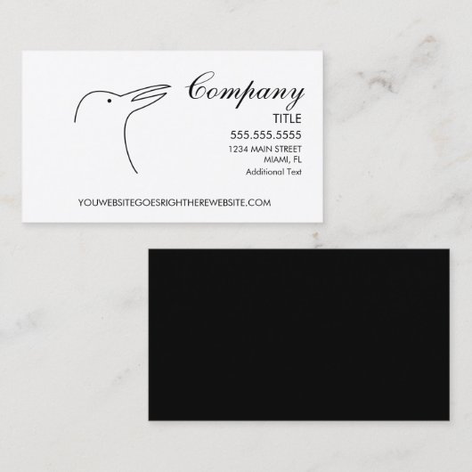 鳥ロゴシンプル名刺 名刺 (正面/裏面)