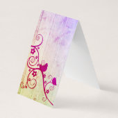 鳥ヴィンテージかわいらしテントイヤリングディスプレイカード 名刺 (裏面)