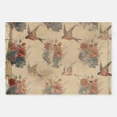 鳥ヴィンテージの切り離しビクトリアンヴィンテージ ラッピングペーパーシート (正面3)