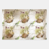 鳥ヴィンテージの切り離しビクトリアンヴィンテージ ラッピングペーパーシート (正面3)