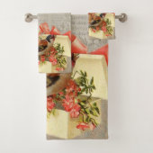 鳥ヴィンテージバスルーム用タオルセット バスタオルセット (インサイチュ)