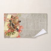 鳥ヴィンテージバスルーム用タオルセット バスタオルセット (ハンドタオル)