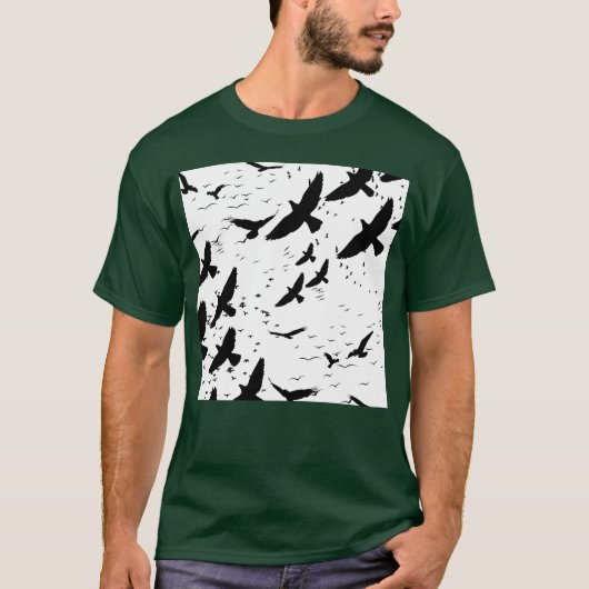 鳥ヴィンテージ贈り物 Tシャツ (正面)