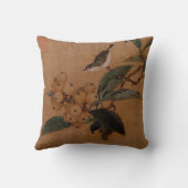 鳥中国のとビワ クッション (裏面)