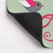 鳥付きベクトルツリー マウスパッド (コーナー)